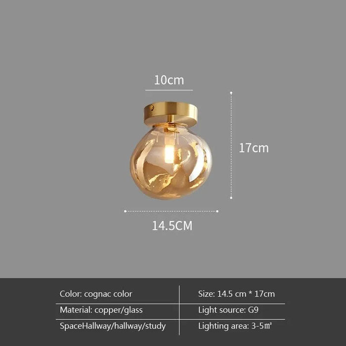 Contemporary Brass Glass Chandelier. - E / without bulb
