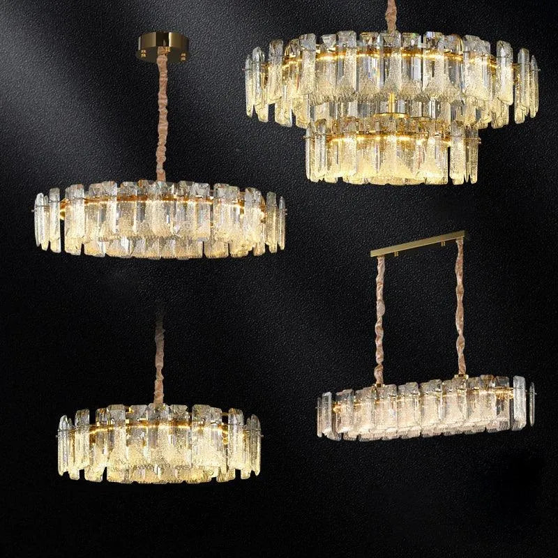 Contemporary Circle Chrome Chandelier. - BH Home Store