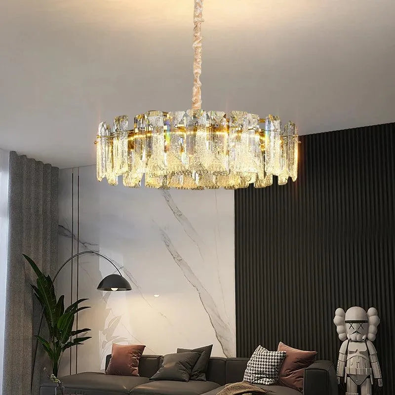 Contemporary Circle Chrome Chandelier. - BH Home Store