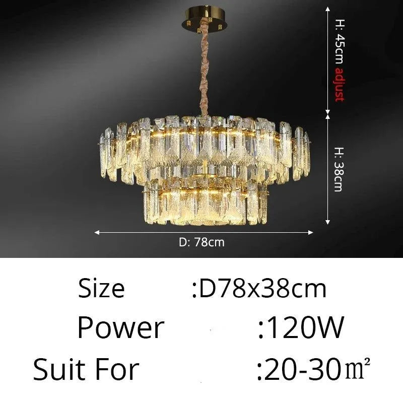 Contemporary Circle Chrome Chandelier. - BH Home Store