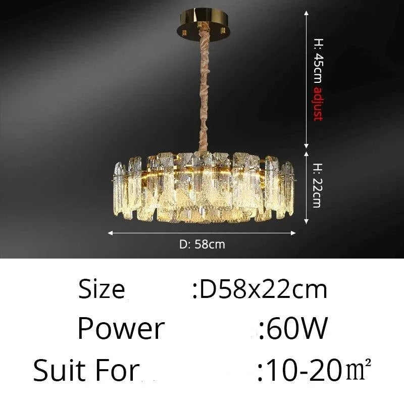 Contemporary Circle Chrome Chandelier. - BH Home Store