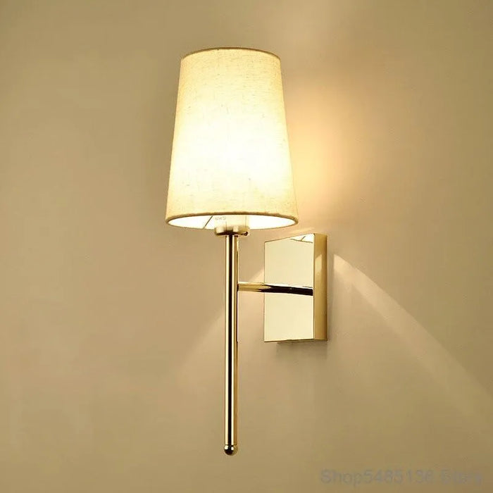 Contemporary Dual Glass Shade Wall Light. - Gold D