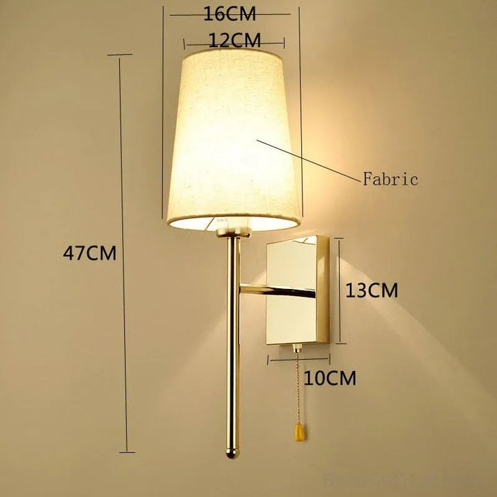 Contemporary Dual Glass Shade Wall Light. - Gold C