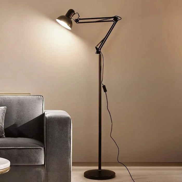 Vertical Design Folding LED Desk Lamp. - black / White light