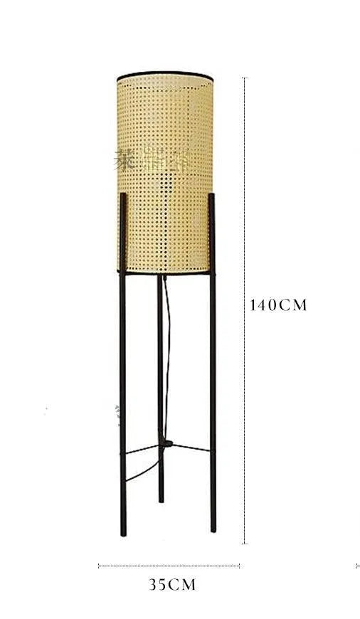 Elegance Japanese Bamboo LED Floor Lamp. - 35x140cm
