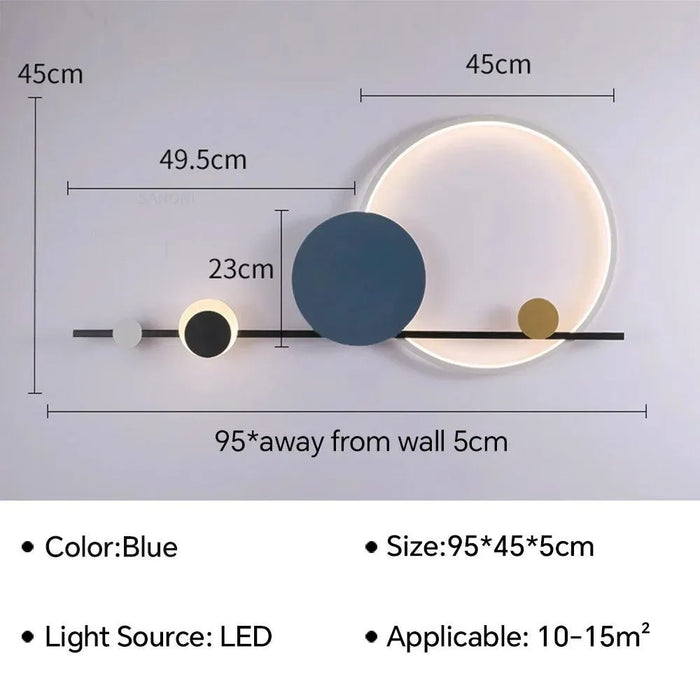 Contemporary LED Atmosphere Wall Lamp. - Blue 95CM / Cold White