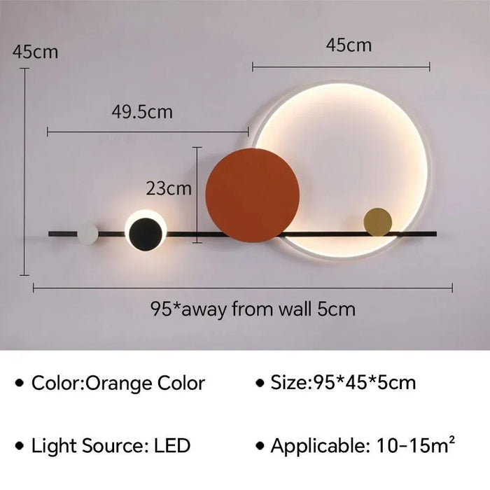 Contemporary LED Atmosphere Wall Lamp. - Orange Color 95CM / Cold White