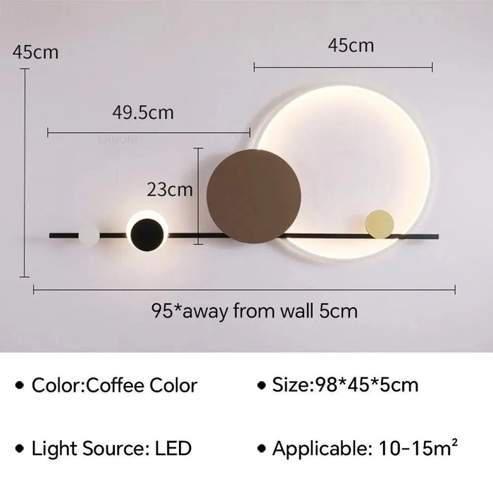 Contemporary LED Atmosphere Wall Lamp. - Coffee Color 95CM / Cold White