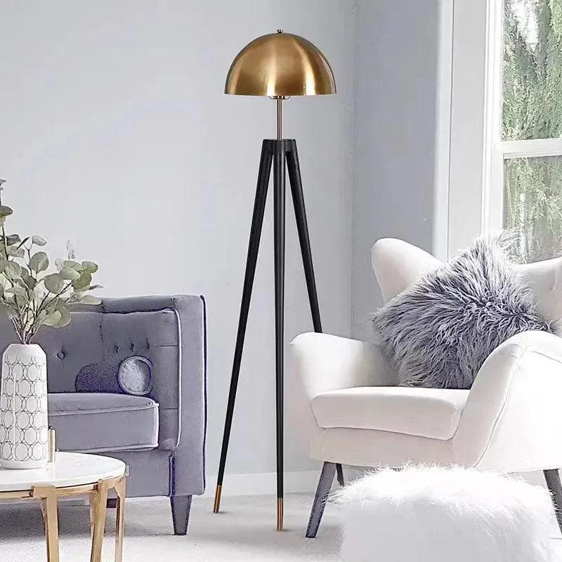 Electroplated Metal Designer Floor Lamp.