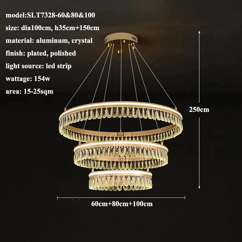 Elegant Crystal LED Chandelier. - BH Home Store