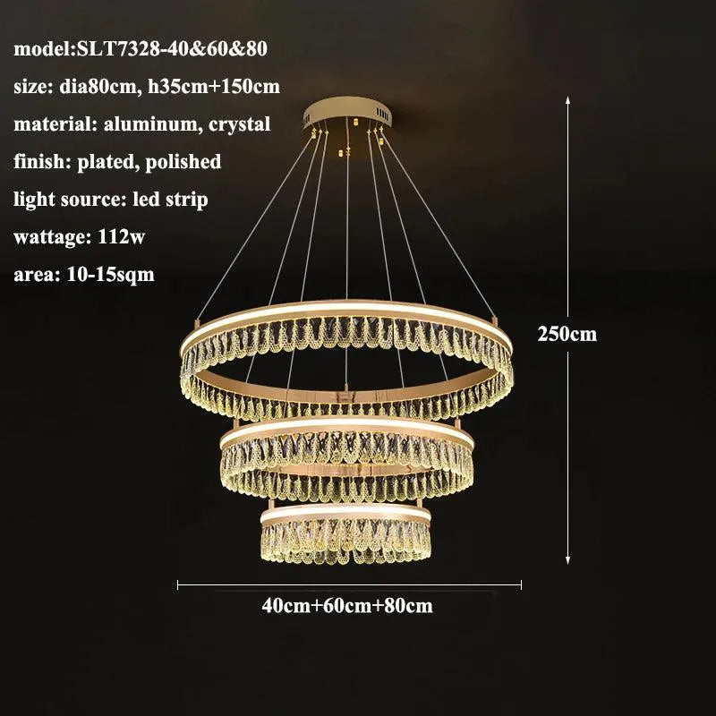 Elegant Crystal LED Chandelier. - BH Home Store