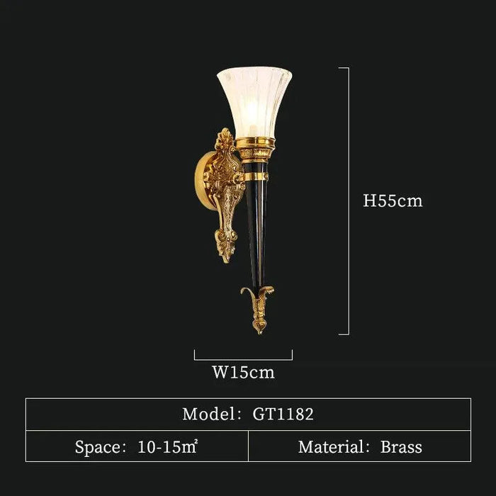 Elegant American Brass Lighting: Enhance Your Living Spaces with Style. - 1 lights W15 H55cm