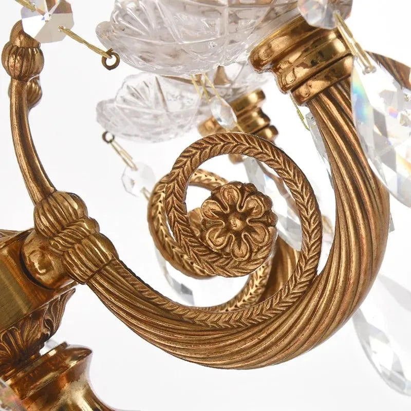 Elegant European Crystal Brass LED Lamp, Exquisite Luxury for Living Room Study Desktop Decor. - BH Home Store