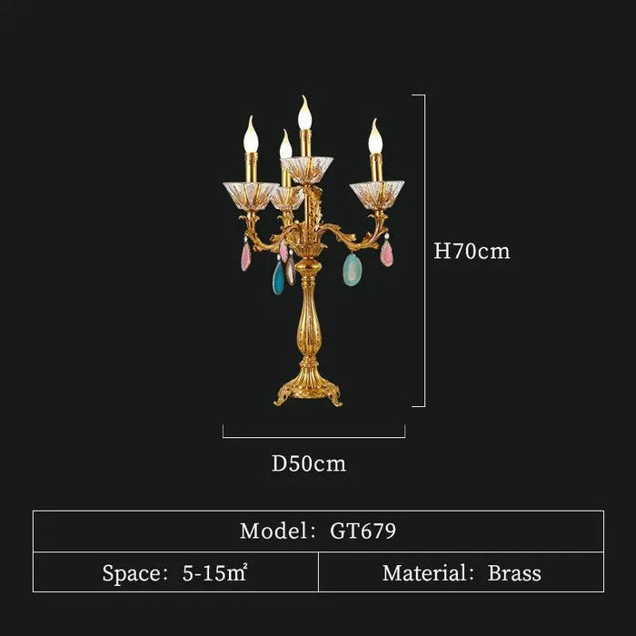 Elegant European Dining Table Lamp. - D50 H70cm