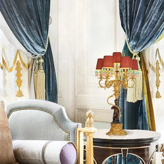 Elegant French Baroque Copper Table Lamp.