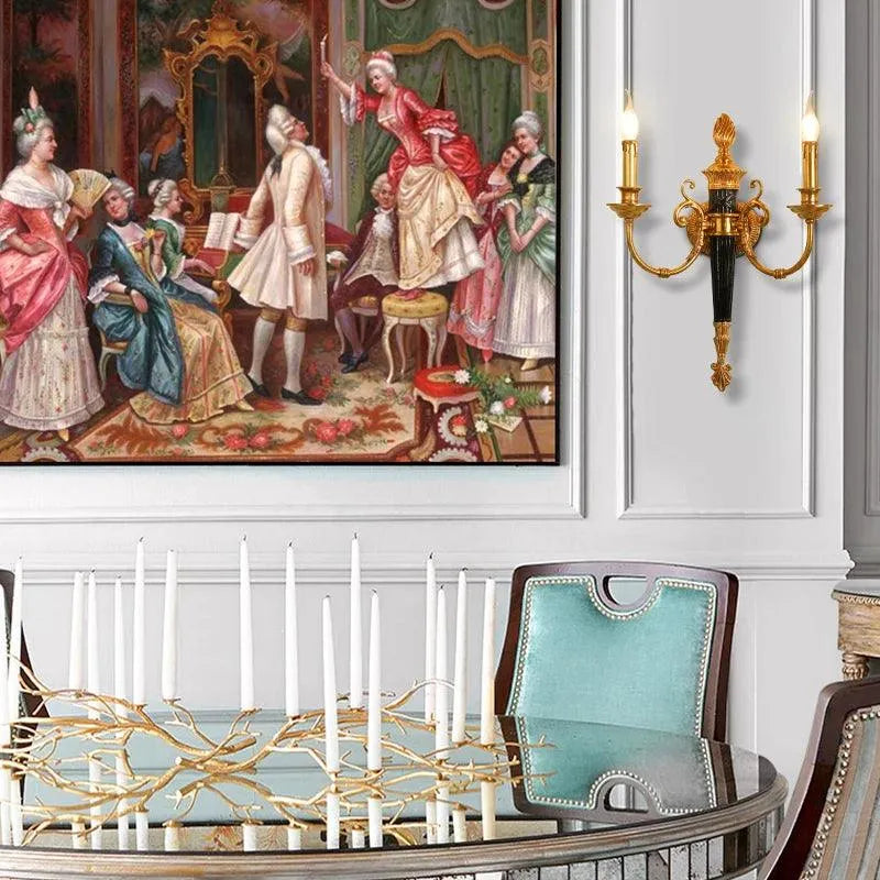 Elegant French Gold Full Copper Illumination: Luxury Wall Lamp for Distinguished Spaces. - BH Home Store