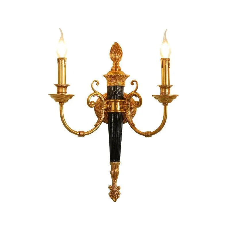 Elegant French Gold Full Copper Illumination: Luxury Wall Lamp for Distinguished Spaces. - BH Home Store