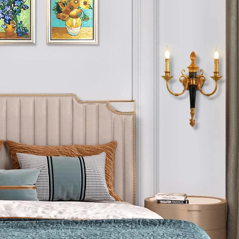 Elegant French Gold Full Copper Illumination: Luxury Wall Lamp for Distinguished Spaces. - BH Home Store
