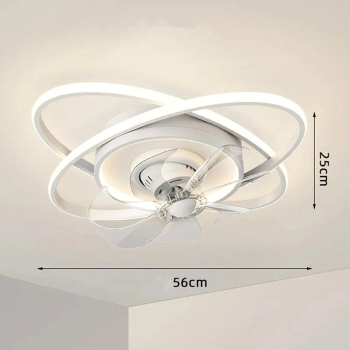 LED Ceiling Fans with Lights. - Circle white / 110V