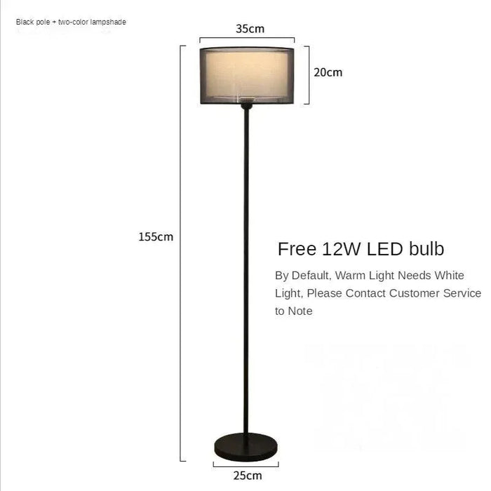Elegant Nordic LED Floor Lamp. - Two-color lampshade4