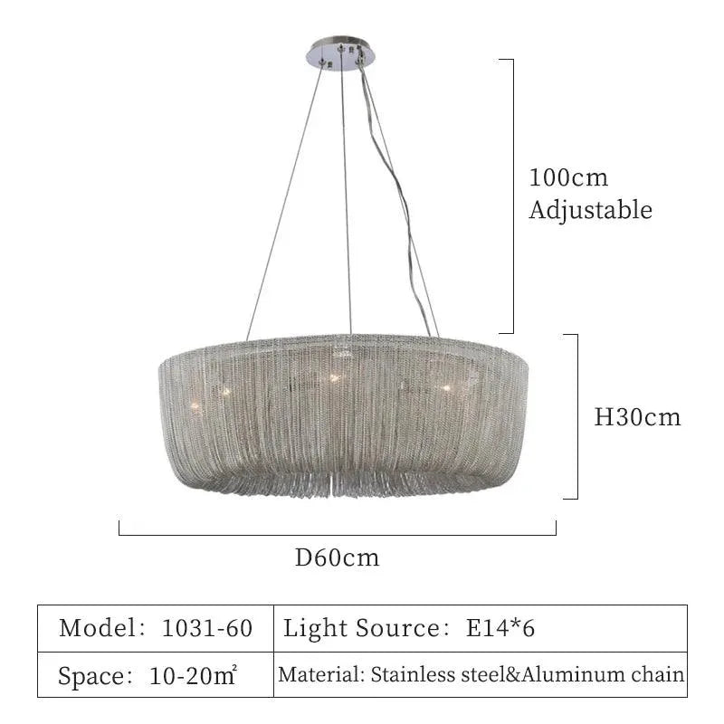 modern Nordic Tassel Chandelier. - BH Home Store