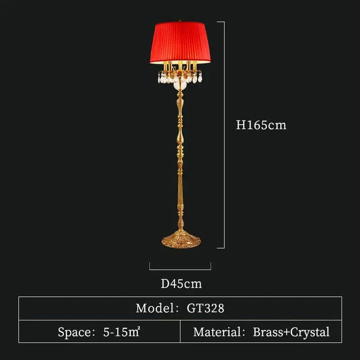 Elegant Rococo Brass Floor Lamp. - D45 H165cm