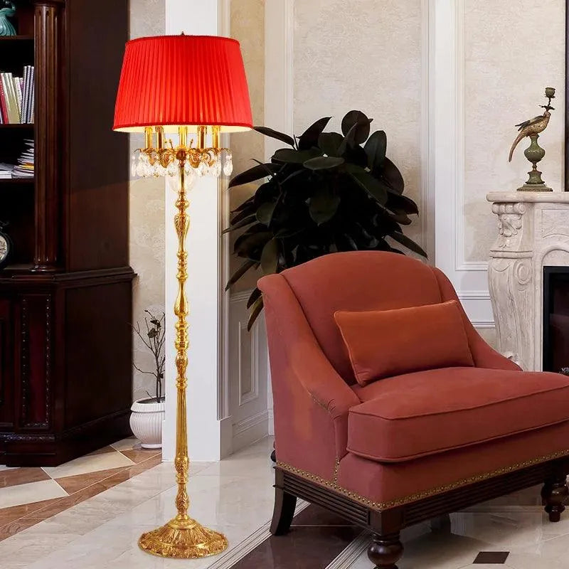 Elegant Rococo Brass Floor Lamp.