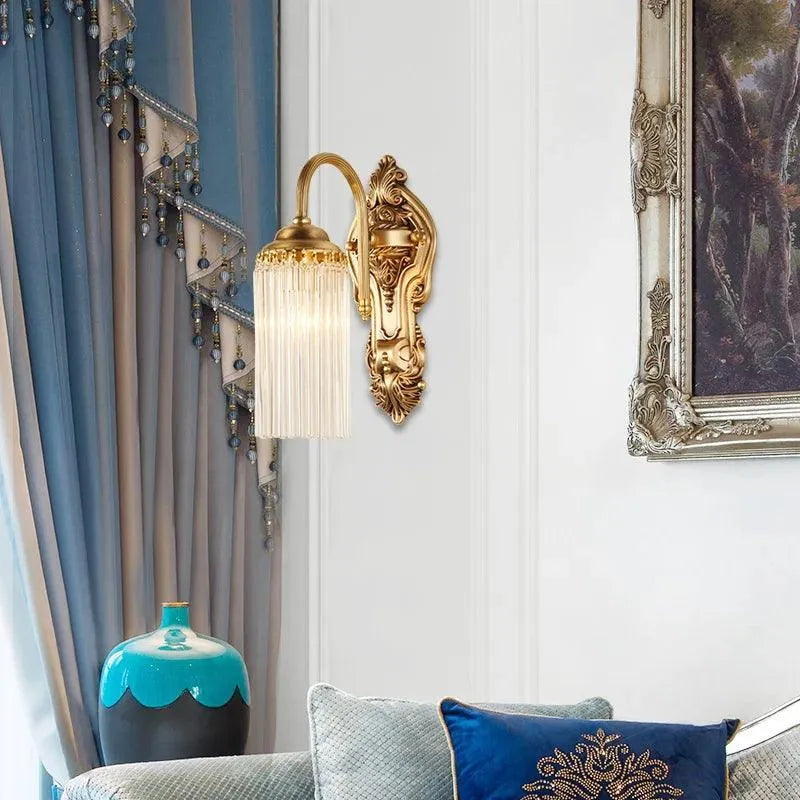 Elegant Rococo Victoria LED Suspension Wall Lamp, Modern Crystal Glass Artistic Sconce Lighting. - BH Home Store