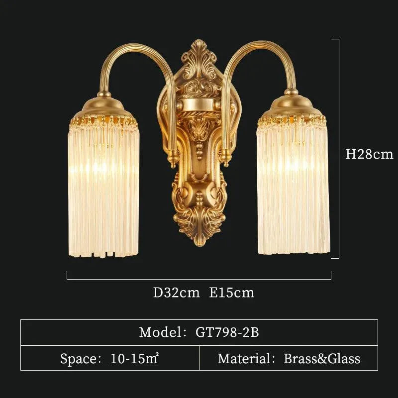 Elegant Rococo Victoria LED Suspension Wall Lamp, Modern Crystal Glass Artistic Sconce Lighting. - BH Home Store