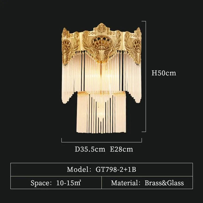 Elegant Rococo Victoria LED Suspension Wall Lamp, Modern Crystal Glass Artistic Sconce Lighting. - BH Home Store