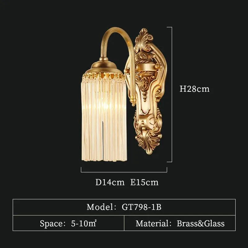 Elegant Rococo Victoria LED Suspension Wall Lamp, Modern Crystal Glass Artistic Sconce Lighting. - BH Home Store