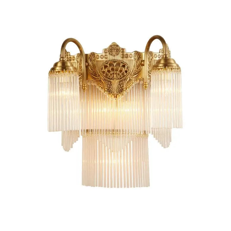Elegant Rococo Victoria LED Suspension Wall Lamp, Modern Crystal Glass Artistic Sconce Lighting. - BH Home Store