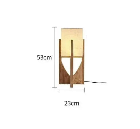 Elegant Solid Wood LED Floor Lamp. - Walnut color 53cm / Cold light