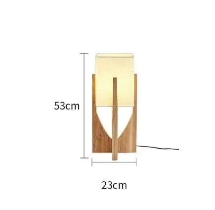 Elegant Solid Wood LED Floor Lamp. - Log color 53cm / Cold light