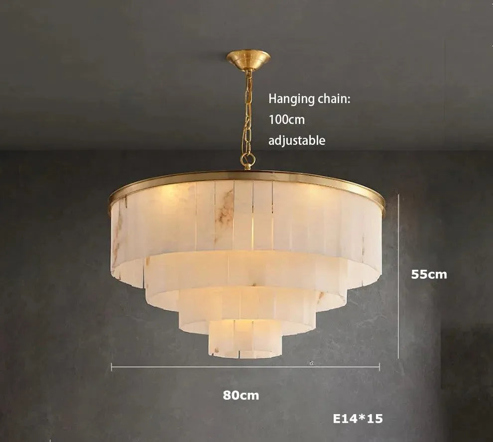 Natural Marble LED Pendant. - BH Home Store