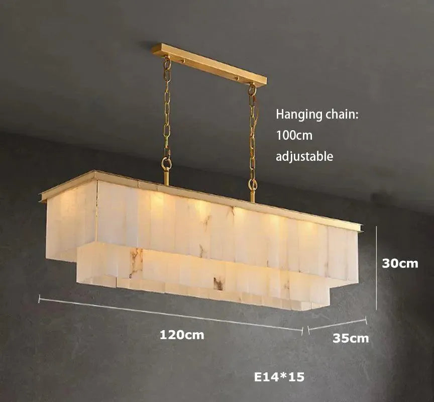 Natural Marble LED Pendant. - BH Home Store
