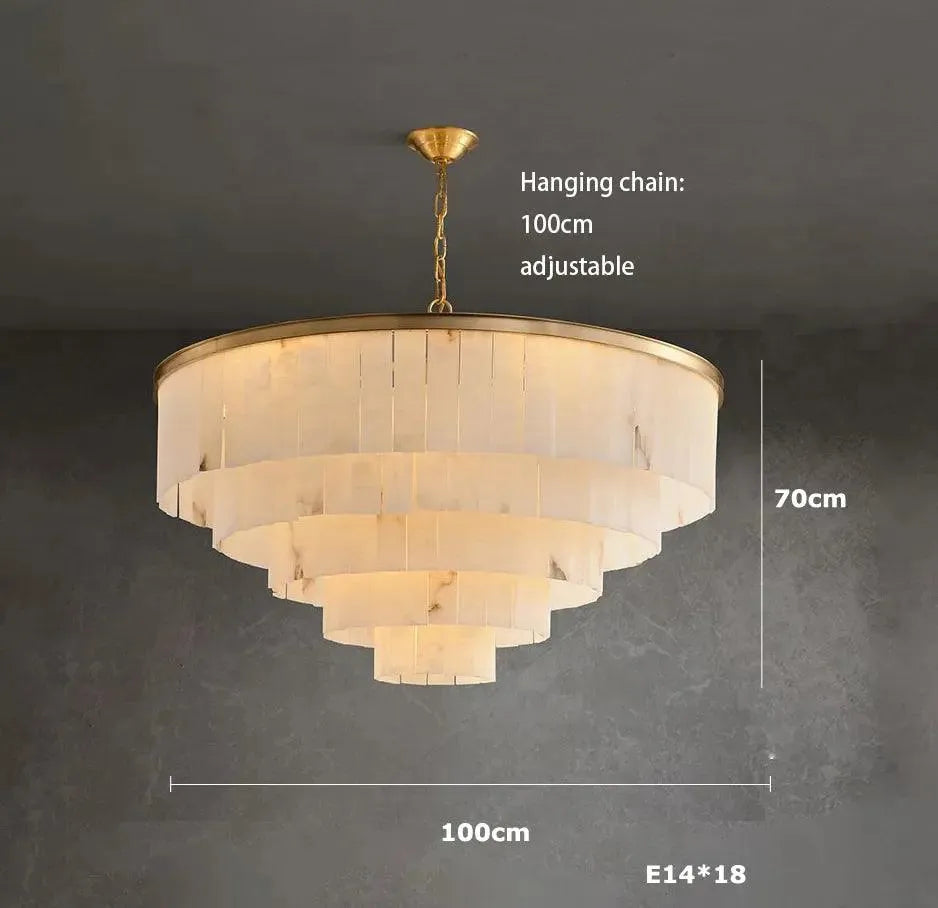 Natural Marble LED Pendant. - BH Home Store