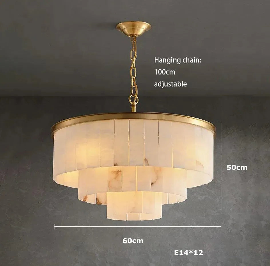 Natural Marble LED Pendant. - BH Home Store