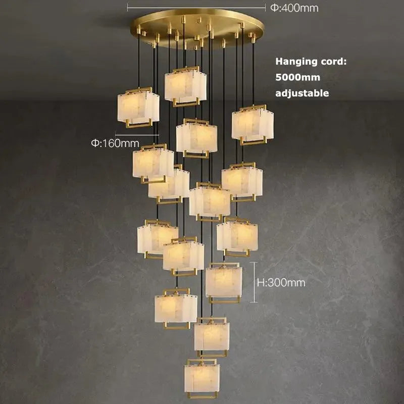 Natural Marble LED Pendant. - BH Home Store