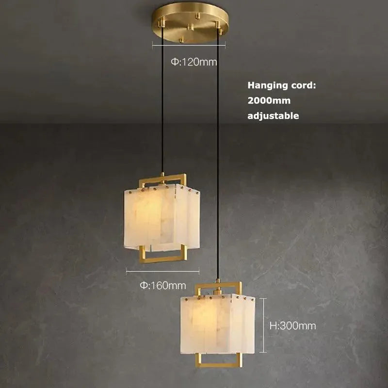 Natural Marble LED Pendant. - BH Home Store