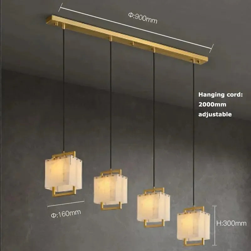 Natural Marble LED Pendant. - BH Home Store