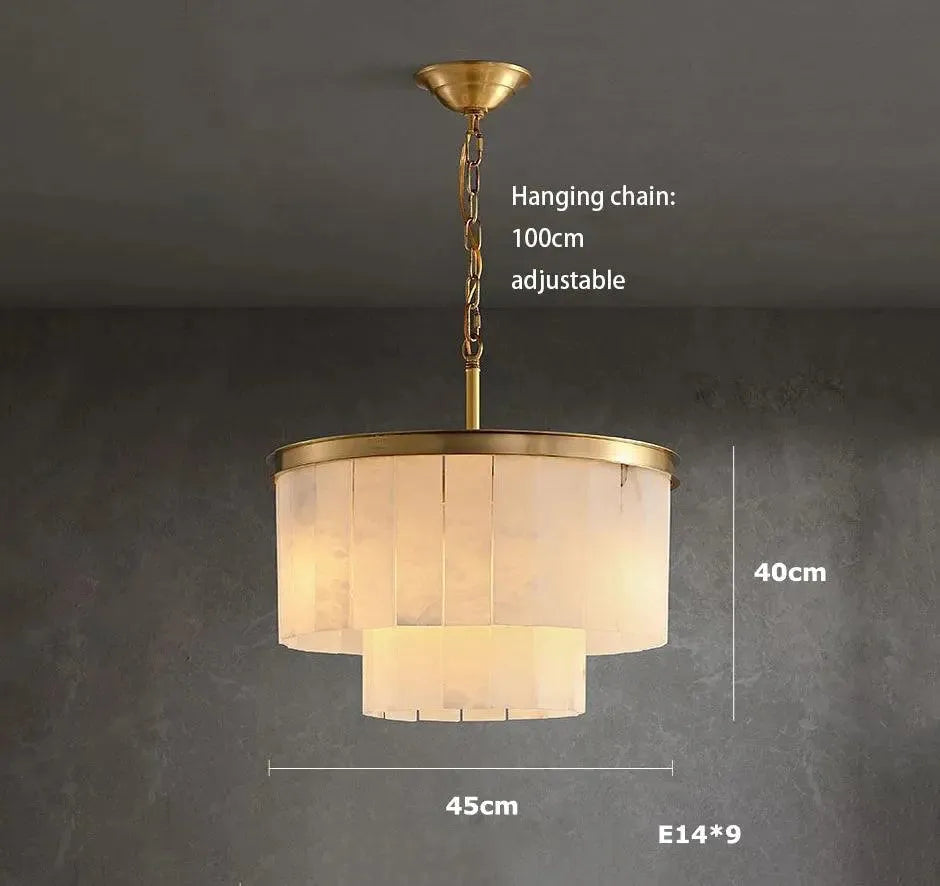 Natural Marble LED Pendant. - BH Home Store