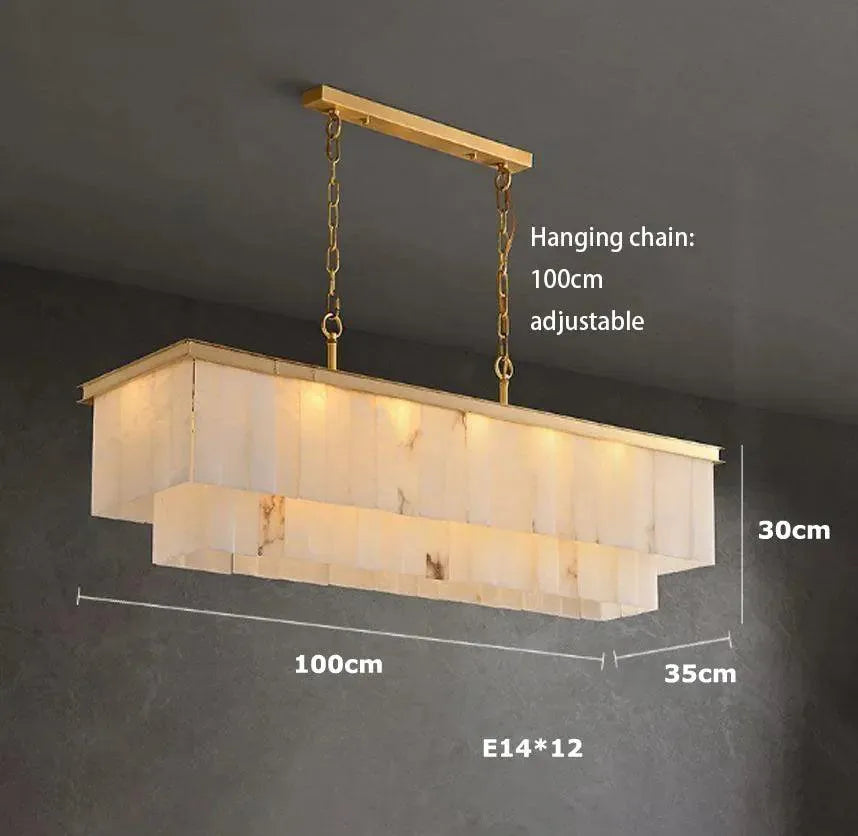 Natural Marble LED Pendant. - BH Home Store