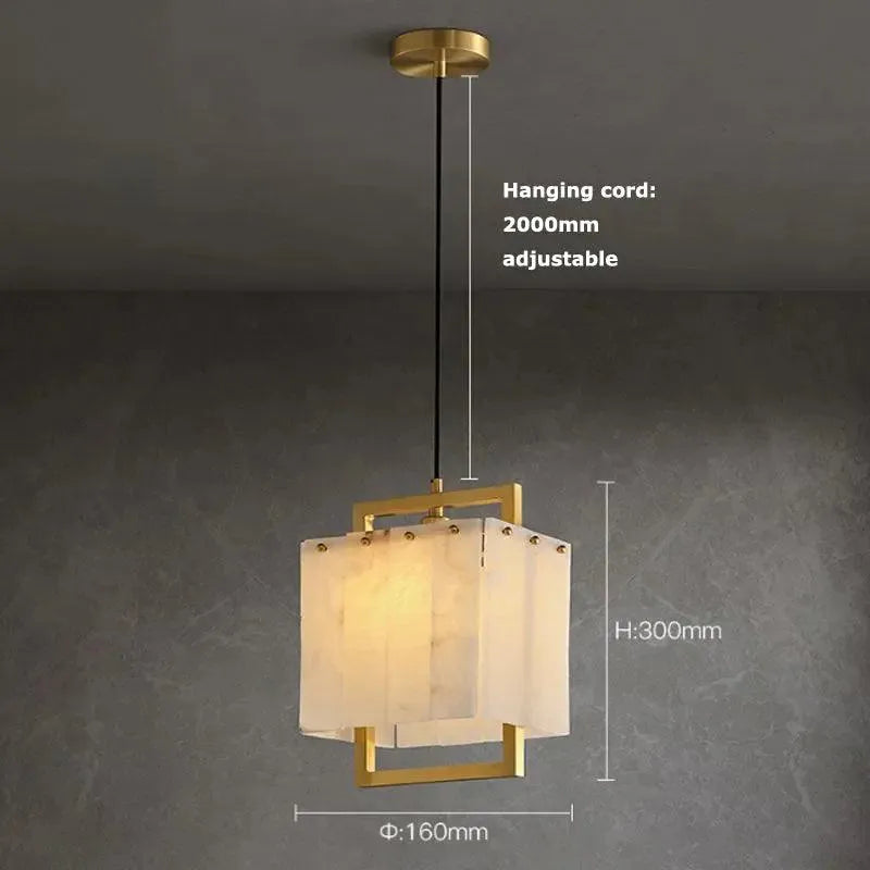 Natural Marble LED Pendant. - BH Home Store