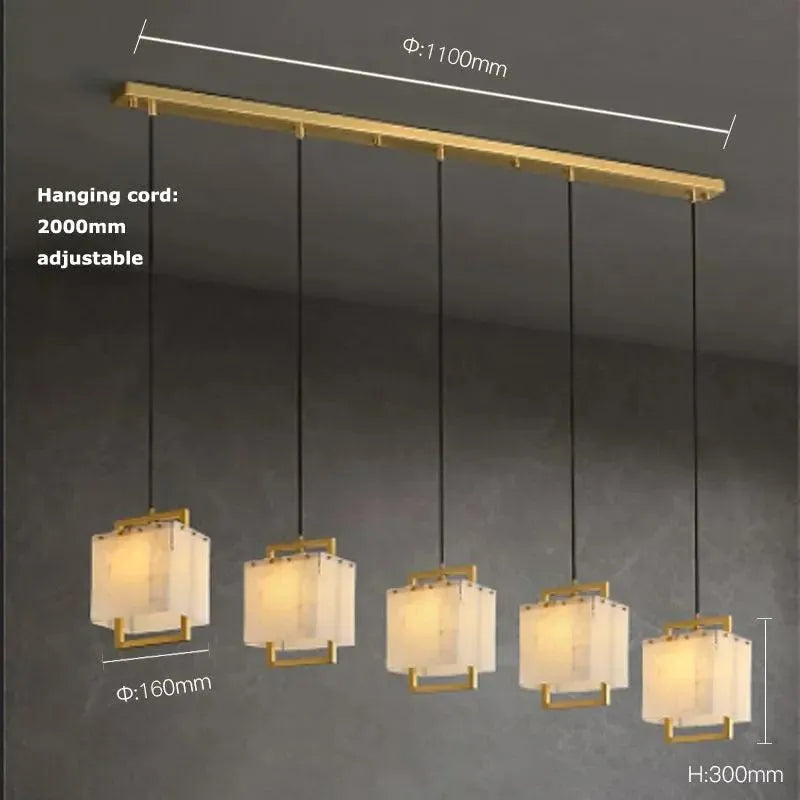 Natural Marble LED Pendant. - BH Home Store
