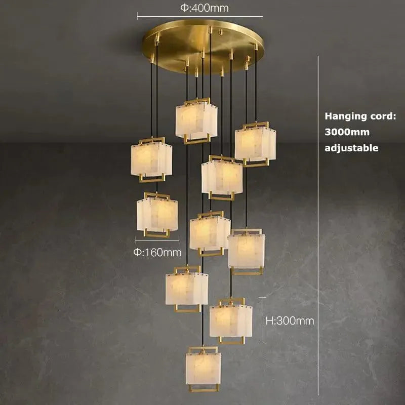 Natural Marble LED Pendant. - BH Home Store