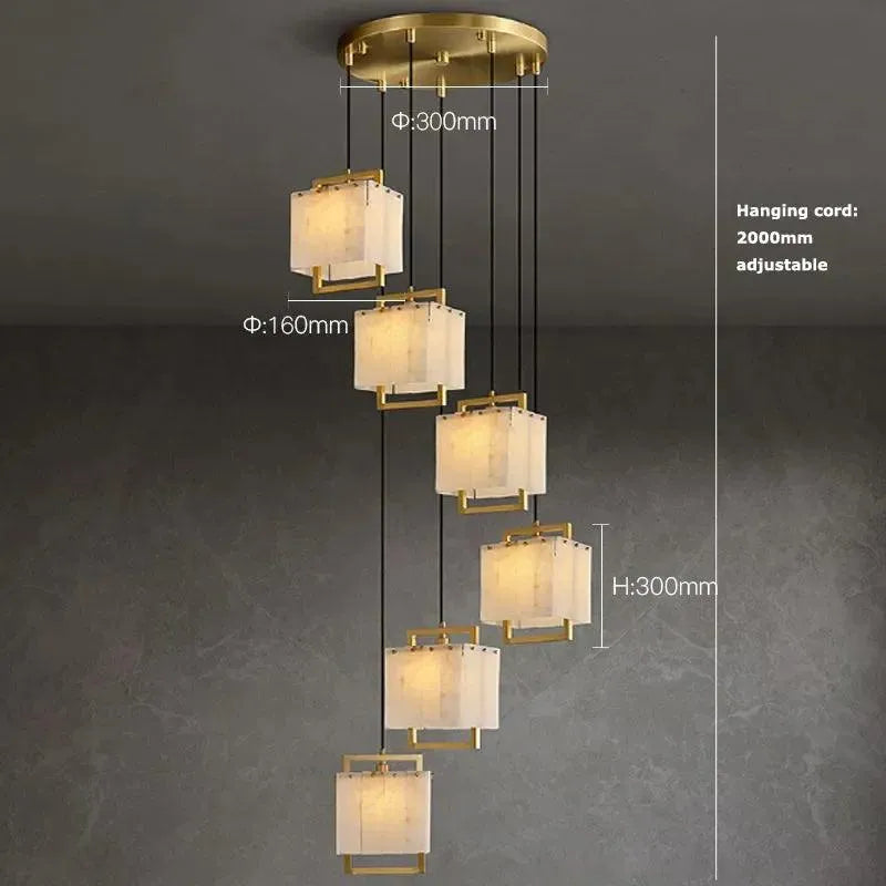 Natural Marble LED Pendant. - BH Home Store
