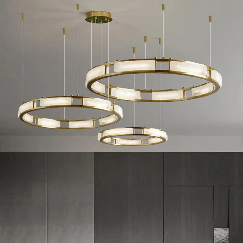 Bespoke Marble Square Chandelier. - BH Home Store