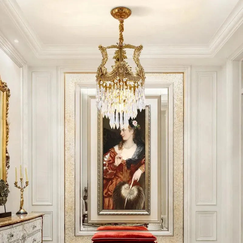 Copper Vintage Crystal Chandelier. - BH Home Store