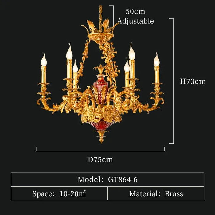 Classical Elegant Empire Light. - 6lights D75 H73cm